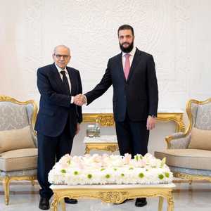 أحمد الشرع ونواف سلام