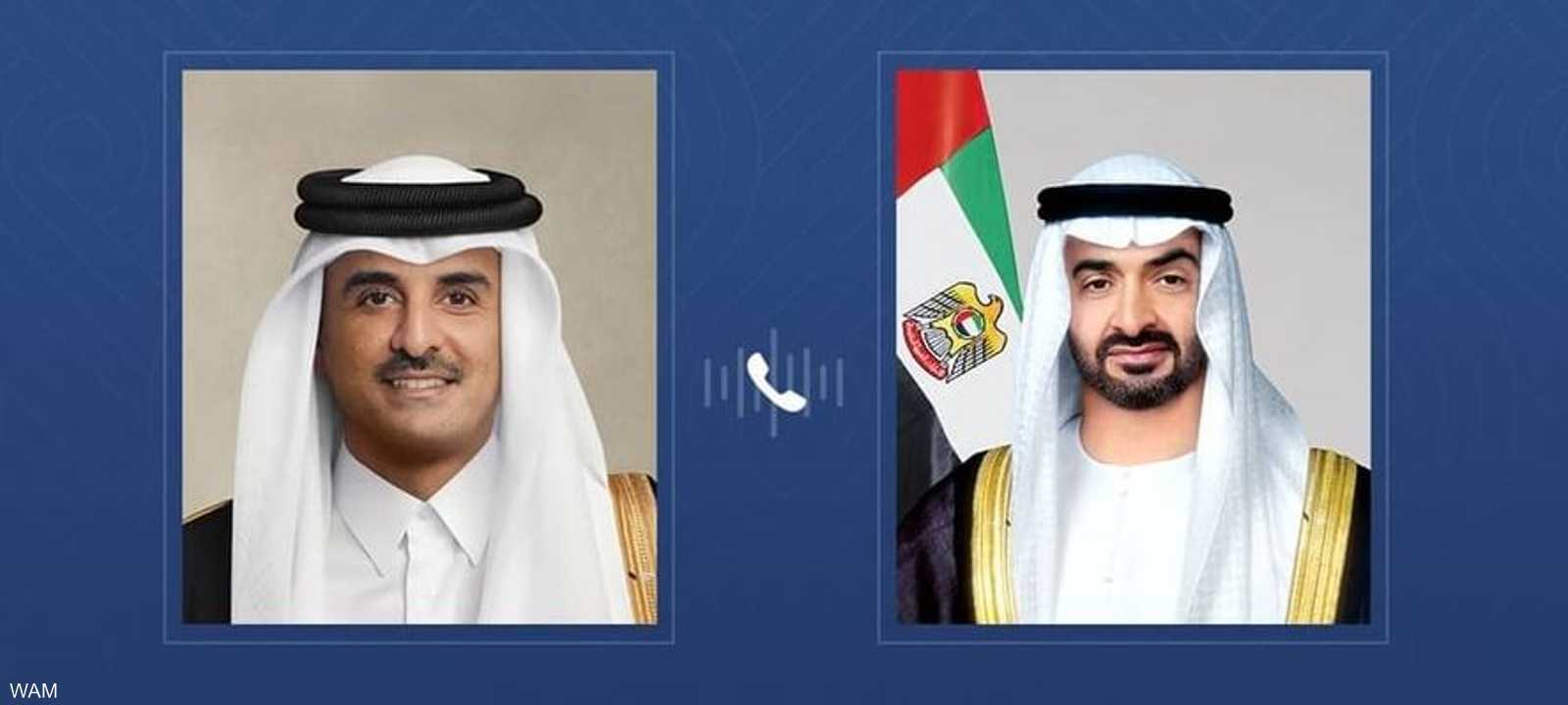 الشيخ محمد بن زايد والأمير تميم بن حمد