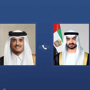 الشيخ محمد بن زايد والأمير تميم بن حمد