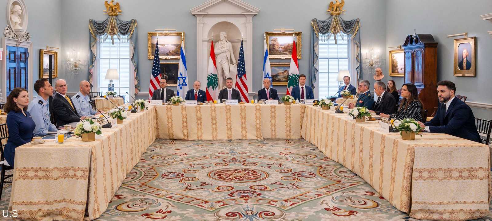 اجتماع الوفدين الإسرائيلي واللبناني في واشنطن
