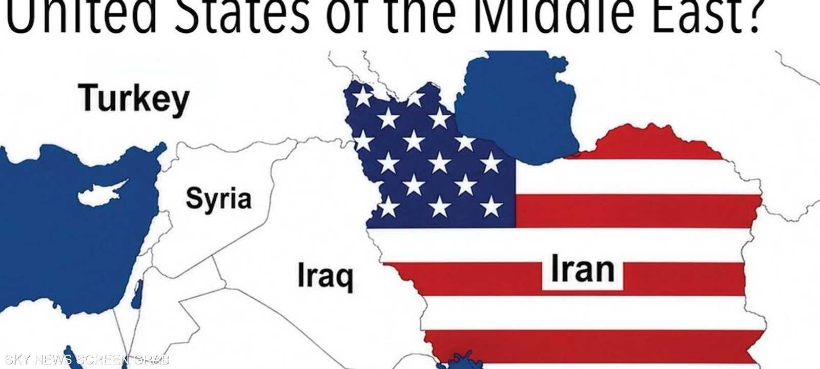 الخريطة التي نشرها ترامب