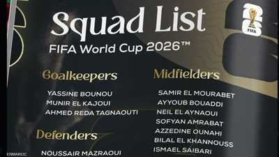 المغرب يعلن قائمة اللاعبين المشاركين في كأس العالم