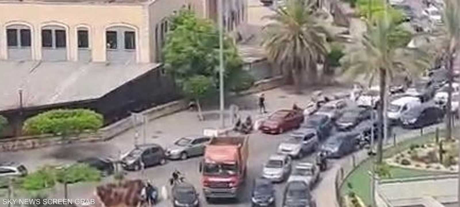 شهدت الطرقات حالة من الازدحام بسبب النزوح