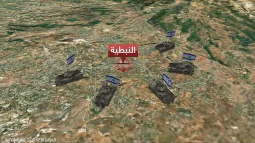 عمليات عسكرية إسرائيلية في أطراف النبطية جنوبي لبنان