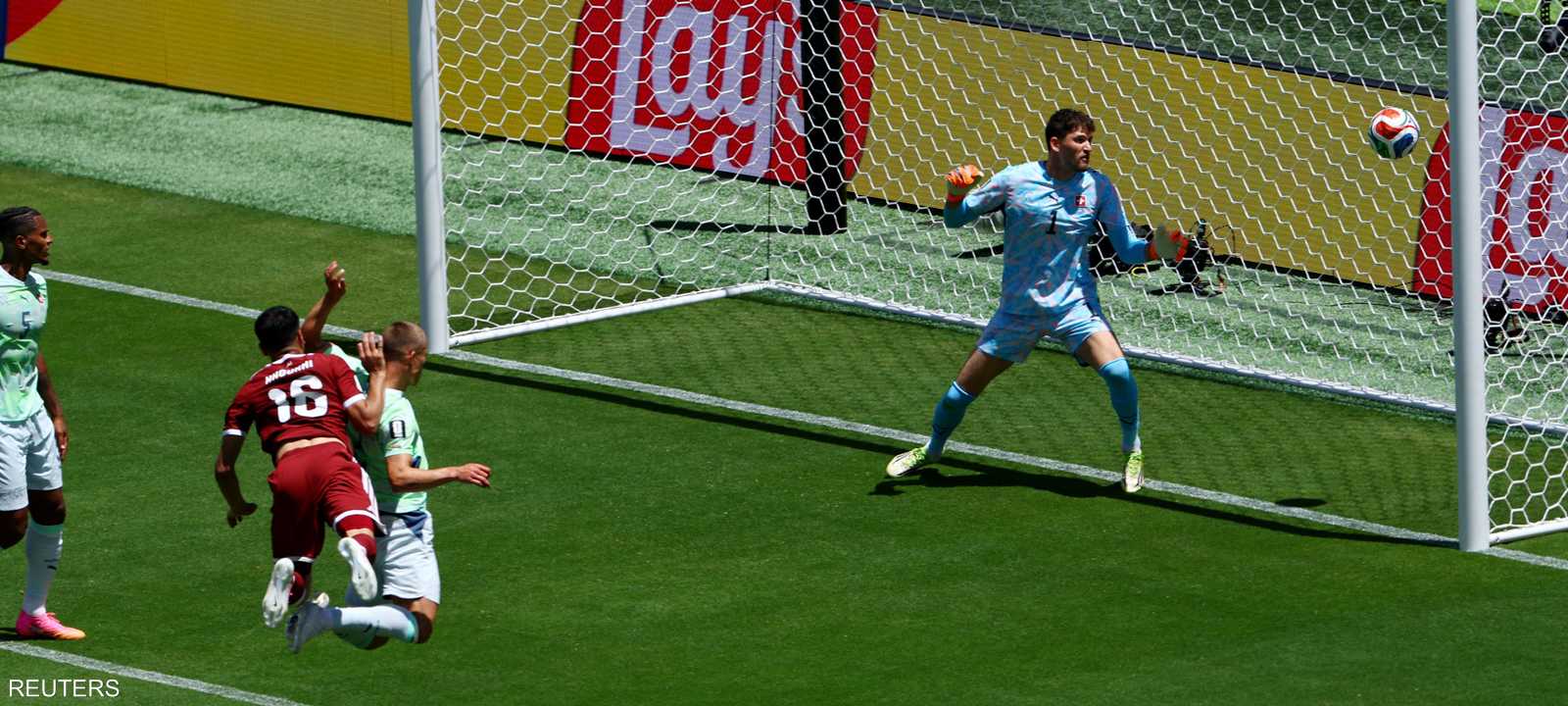 هدف قطر في مرمى سويسرا