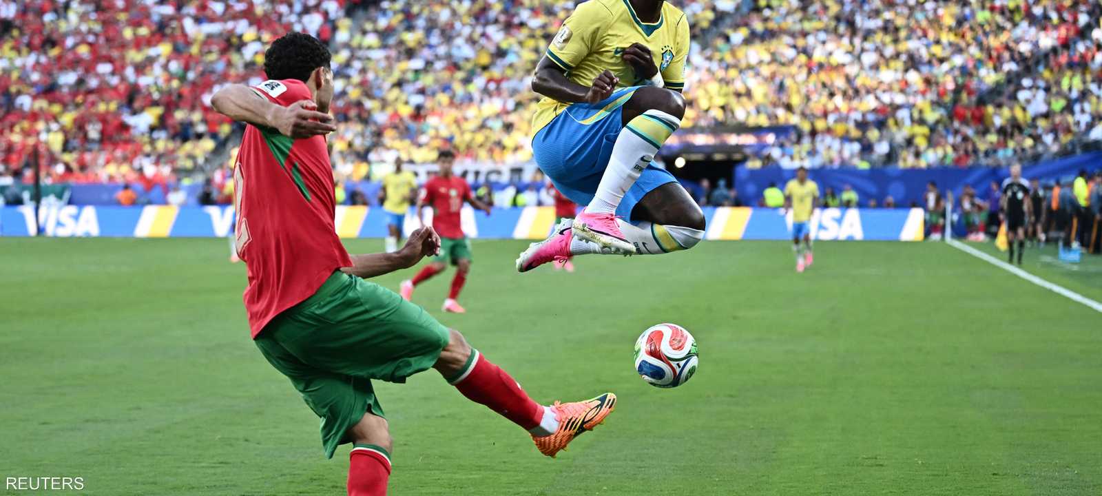 من المباراة بين الفريقين