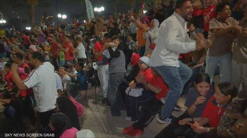 فرحة كبيرة في شوارع القاهرة بعد التعادل مع بلجيكا