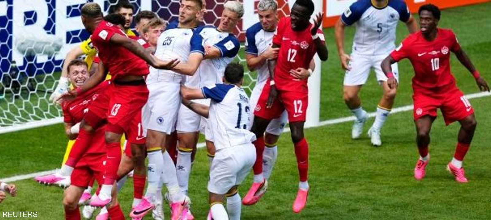 استُخدم "جدار اللحم" بكثرة خلال مباراة كندا والبوسنة والهرسك
