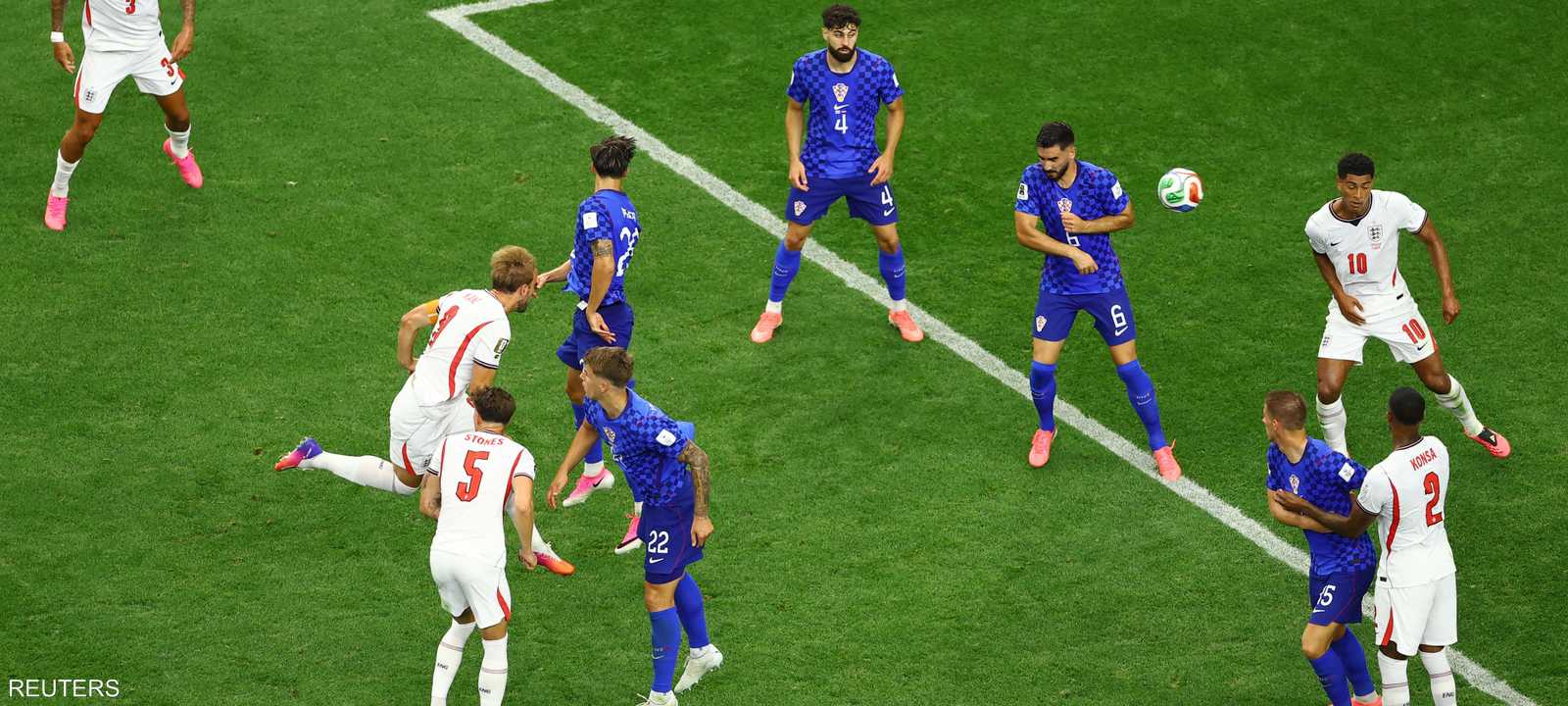 من المباراة بين الفريقين