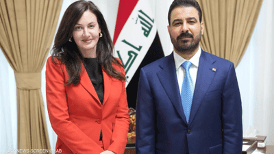 هادلي غامبل ورئيس الوزراء العراقي علي الزيدي