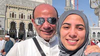 حبيبة (ضحية الحادث) مع والدها أيمن الشماع
