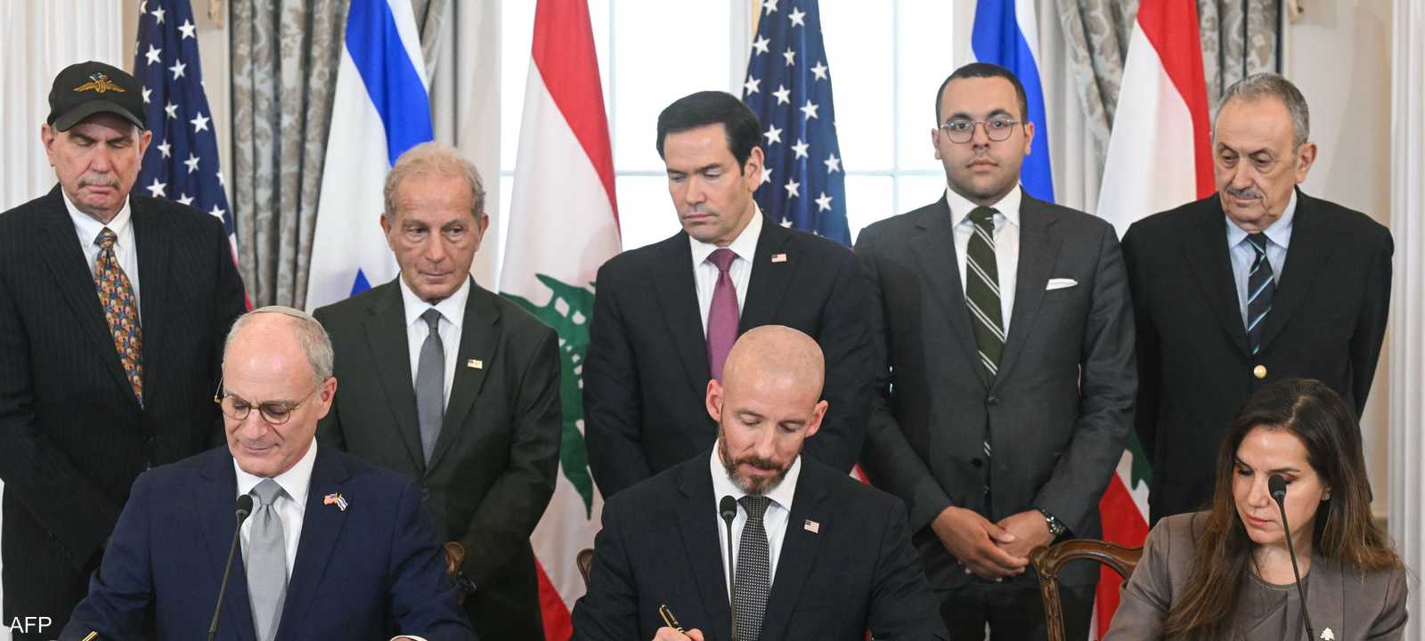 توقيع الاتفاقية الإطارية بين لبنان وإسرائيل في واشنطن
