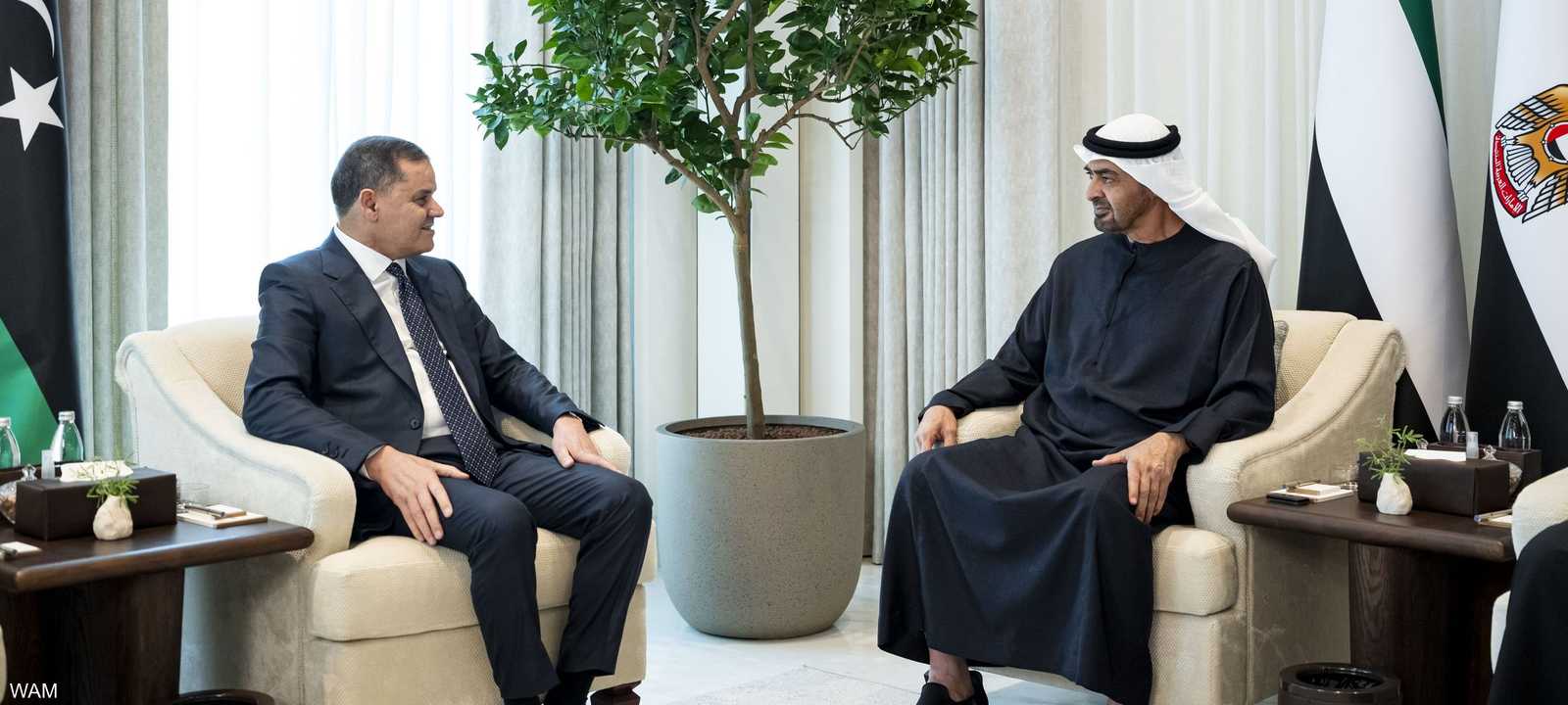 الشيخ محمد بن زايد والدبيبة