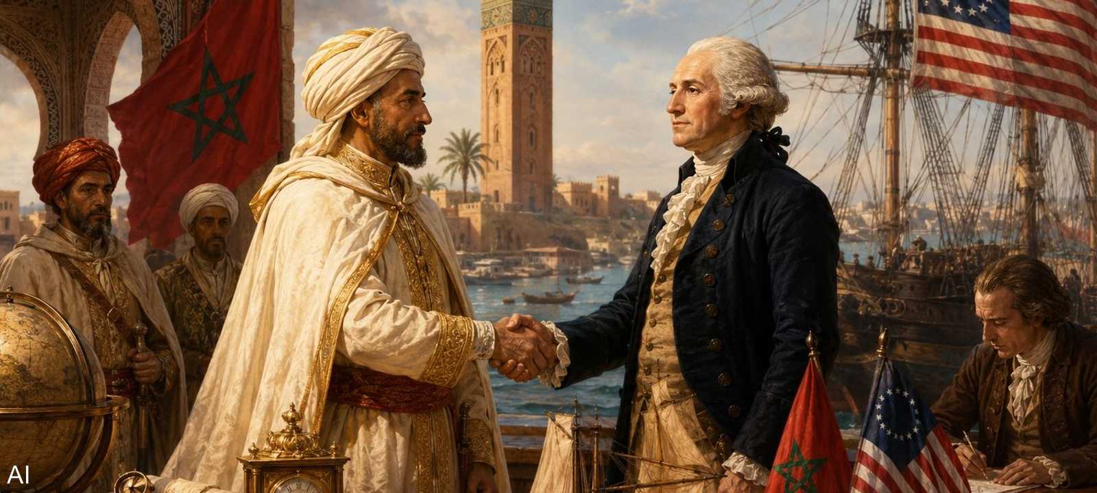 في 1777 سمح سلطان المغرب للسفن الأميركية بدخول موانئ بلاده