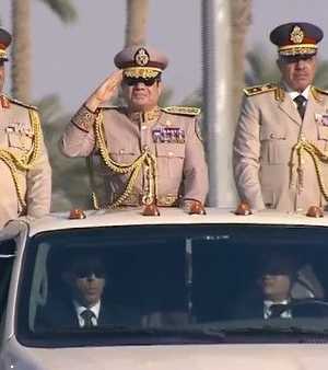 الرئيس السيسي خلال مراسم افتتاح مقر القيادة الاستراتيجية