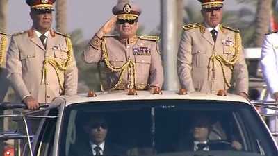 الرئيس السيسي خلال مراسم افتتاح مقر القيادة الاستراتيجية