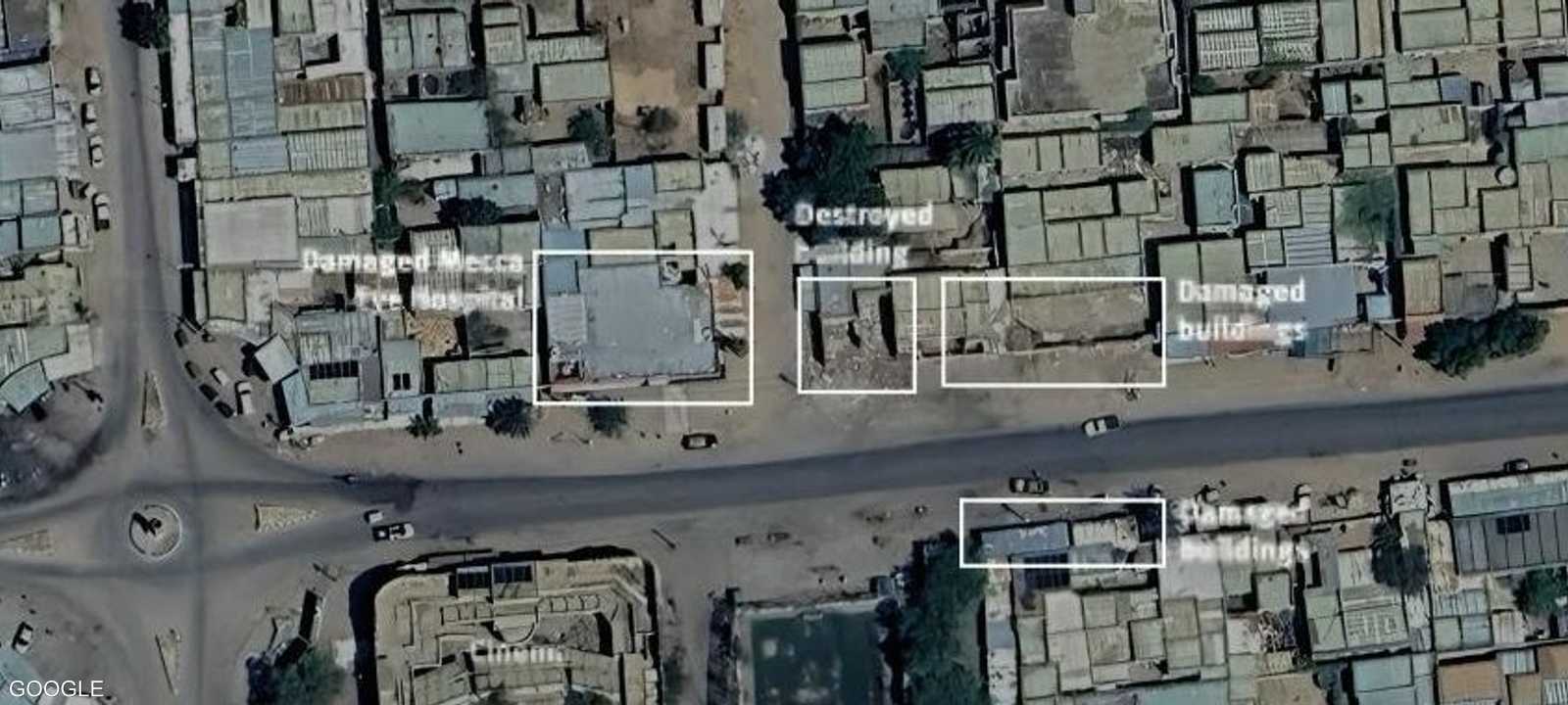 صورة تظهر آثار استهداف مستشفى في نيالا العام الماضي