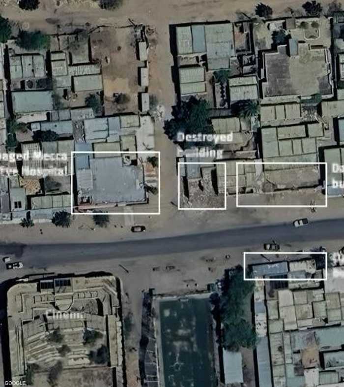 صورة تظهر آثار استهداف مستشفى في نيالا العام الماضي