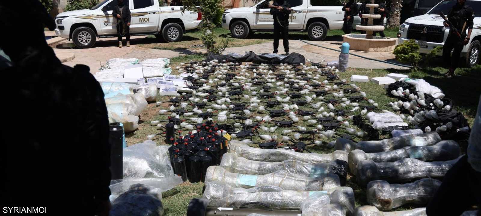 شحنة الأسلحة وفق ما نشرت وزارة الداخلية السورية