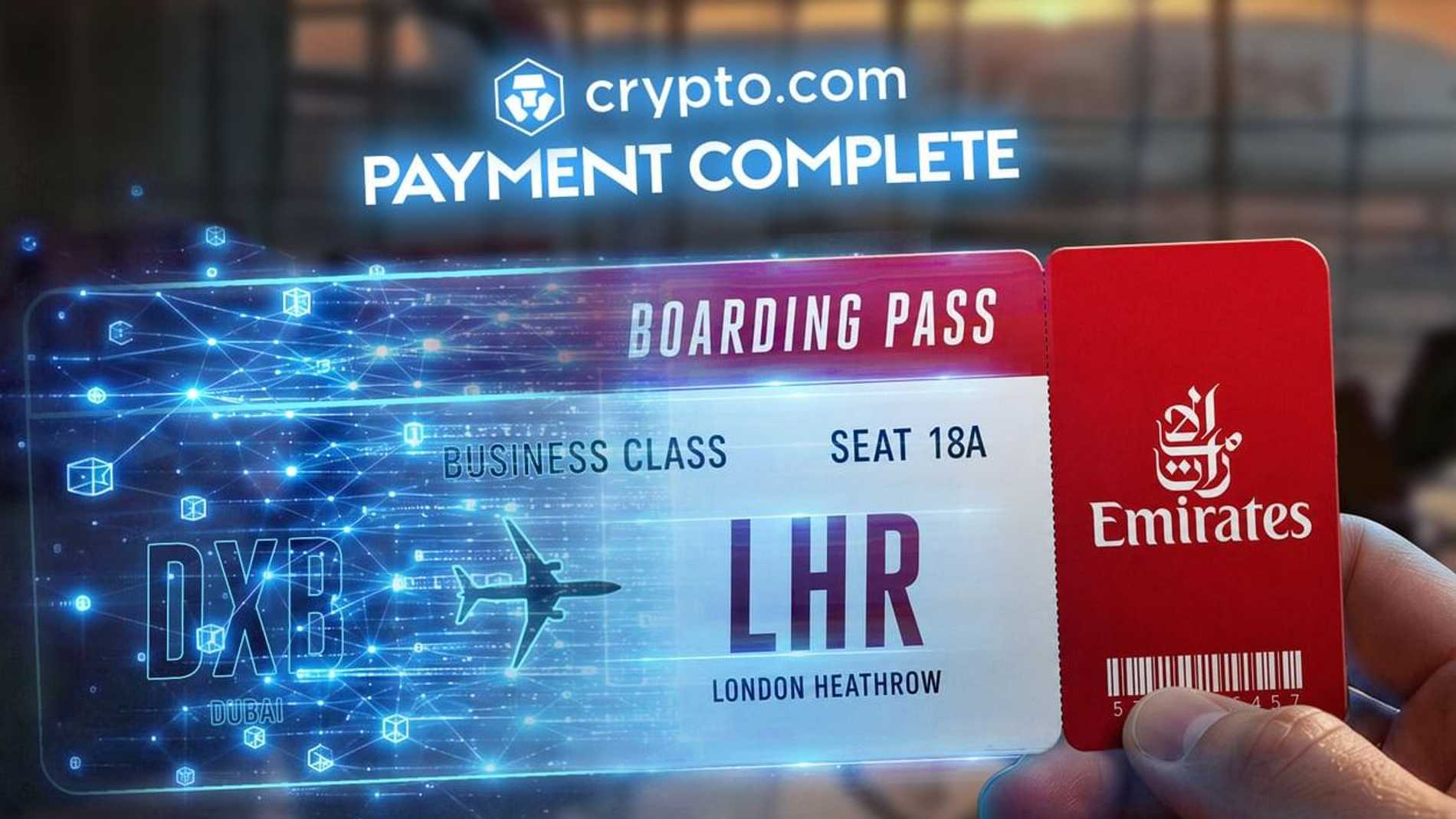 طيران الإمارات تطلق رسميا خدمة “Crypto.com Pay”