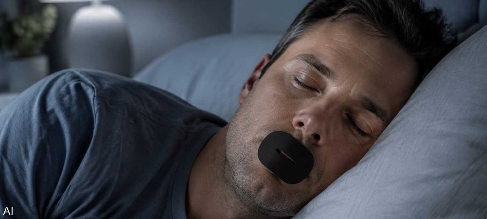 لا ينصح باستخدام لصق الفم علاجا لاضطرابات التنفس أثناء النوم