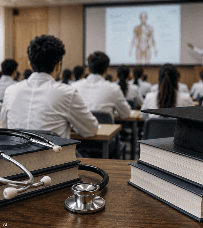 نقابة الأطباء المصرية تحذر من قبول طلاب طب بمجموع 50%
