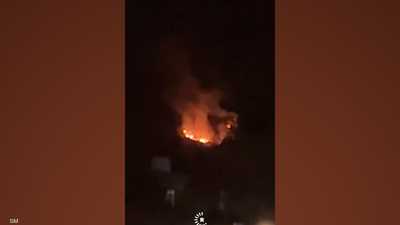 دوي انفجار وأعمدة نيران بعد سقوط مسيرة في أربيل