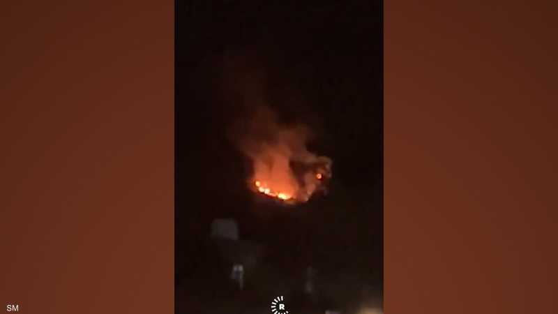 دوي انفجار وأعمدة نيران بعد سقوط مسيرة في أربيل