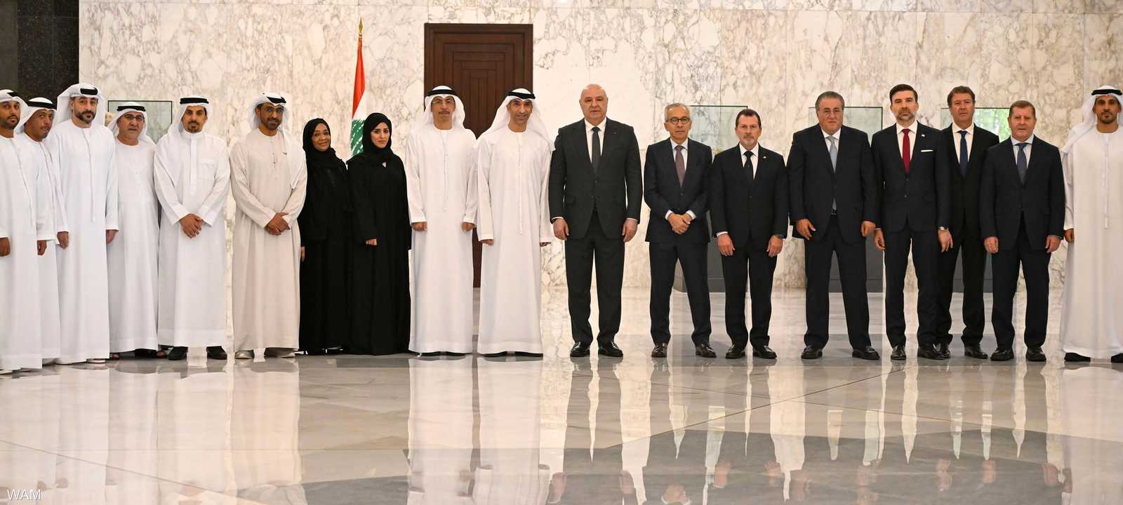الرئيس اللبناني يستقبل ثاني الزيودي في قصر بعبدا
