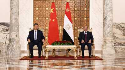 الرئيس المصري عبد الفتاح السيسي ونظيره الصيني شي جينبينغ
