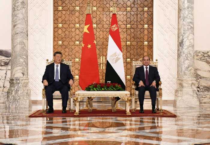 الرئيس المصري عبد الفتاح السيسي ونظيره الصيني شي جينبينغ