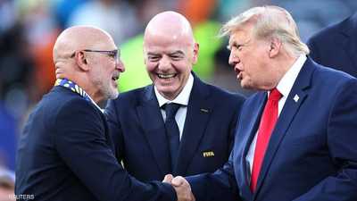 دي لا فوينتي وترامب وإنفانتينو في نهائي كأس العالم