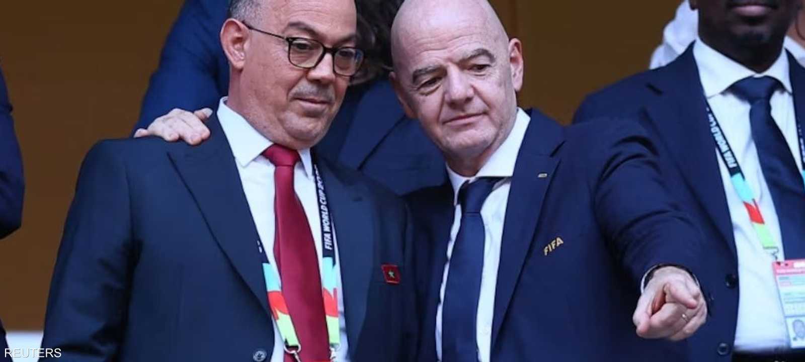 فوزي لقجع رئيس الاتحاد المغربي لكرة القدم ورئيس الفيفا