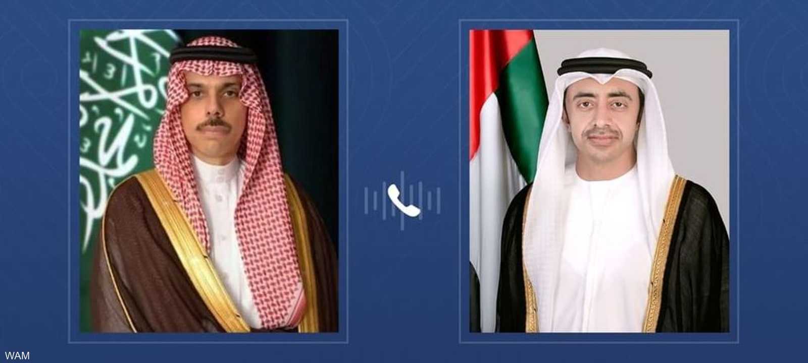 عبدالله بن زايد يجري اتصالا هاتفيا مع وزير خارجية السعودية