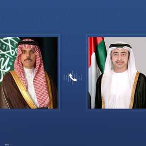 عبدالله بن زايد يجري اتصالا هاتفيا مع وزير خارجية السعودية