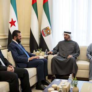 الشيخ محمد بن زايد بحث مع أحمد الشرع تعزيز العلاقات