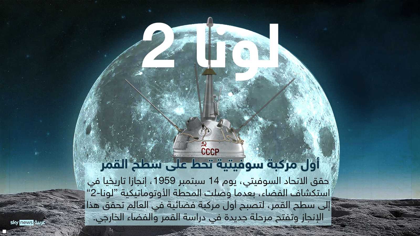 لونا 2 أول مركبة سوفيتية تحط على سطح القمر