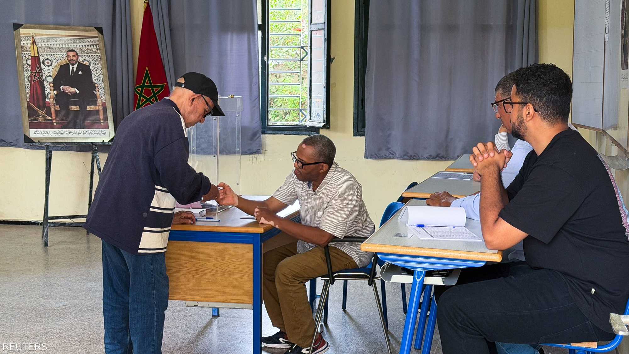 أحد صناديق الانتخابات البرلمانية في الرباط، المغرب