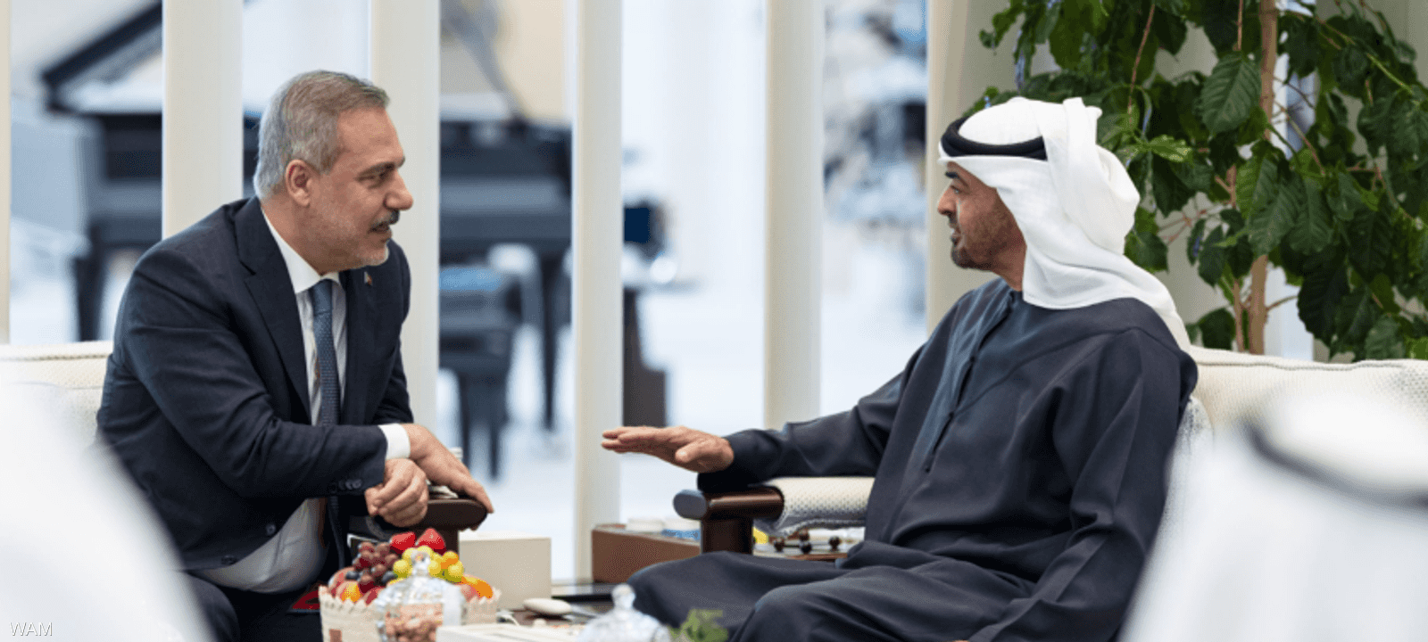 رئيس دولة الإمارات ووزير الخارجية التركي