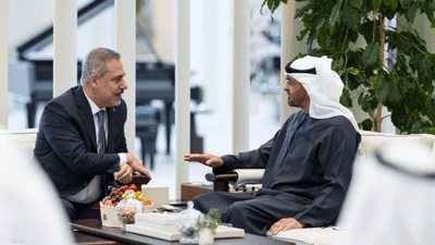 رئيس دولة الإمارات يستقبل وزير الخارجية التركي