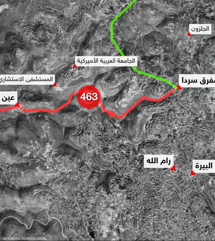 المستوطنون يطالبون بفتح الطريق 463 في محيط رام الله