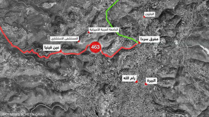المستوطنون يطالبون بفتح الطريق 463 في محيط رام الله