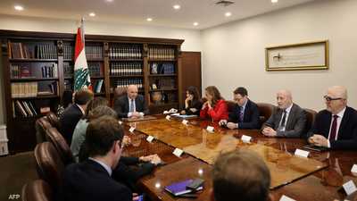 جوزيف عون خلال استقباله للوفد الفرنسي