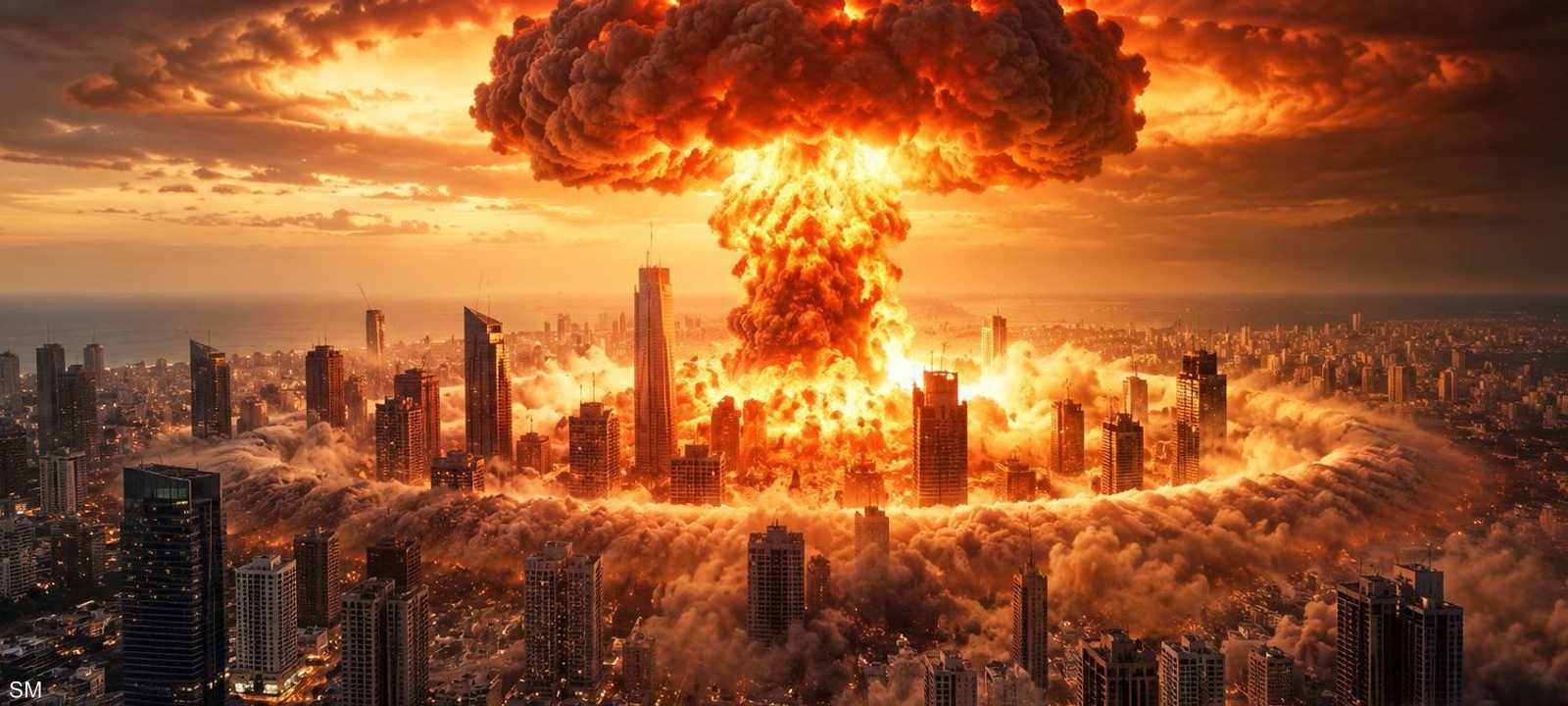 صورة مولّدة بالذكاء الاصطناعي تظهر قنبلة تسقط على تل أبيب