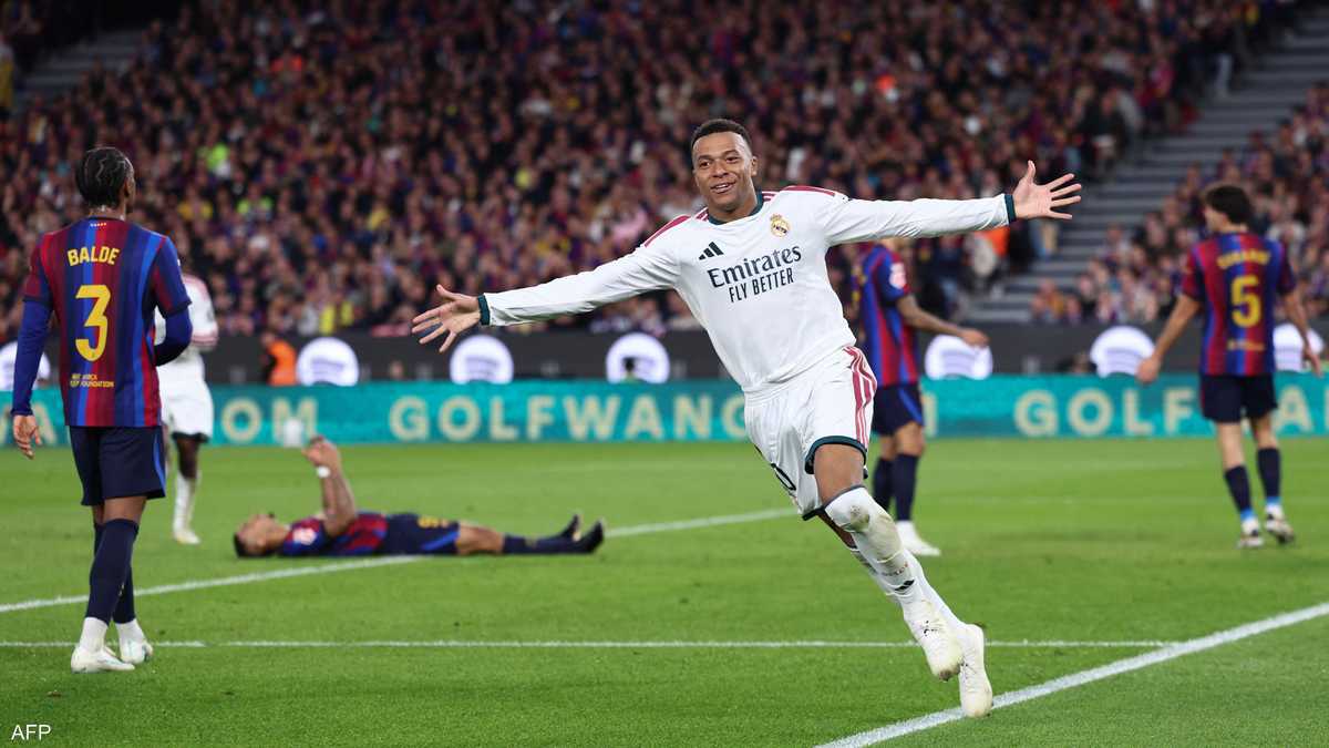 بثنائية مبابي.. ريال مدريد يحسم الكلاسيكو أمام برشلونة