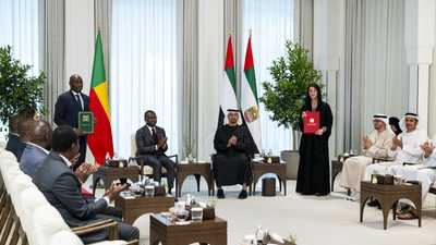 رئيس دولة الإمارات ورئيس بنين