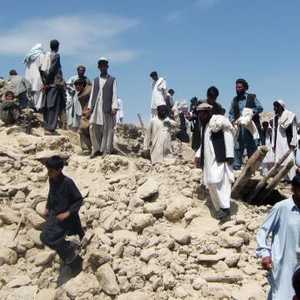 جانب من آثار زلزال ضرب أفغانستان - أرشيف.