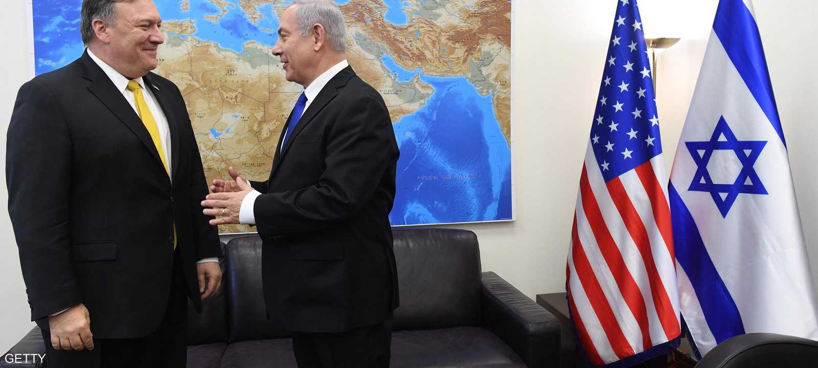 نتانياهو وبومبيو في لقاء سابق