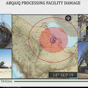 من آثار الهجوم الإرهابي على أرامكو