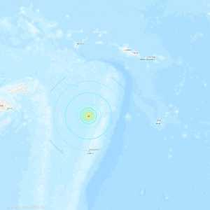 مركز الزلزال بحسب المركز الأميركي للمسح الجيولوجي